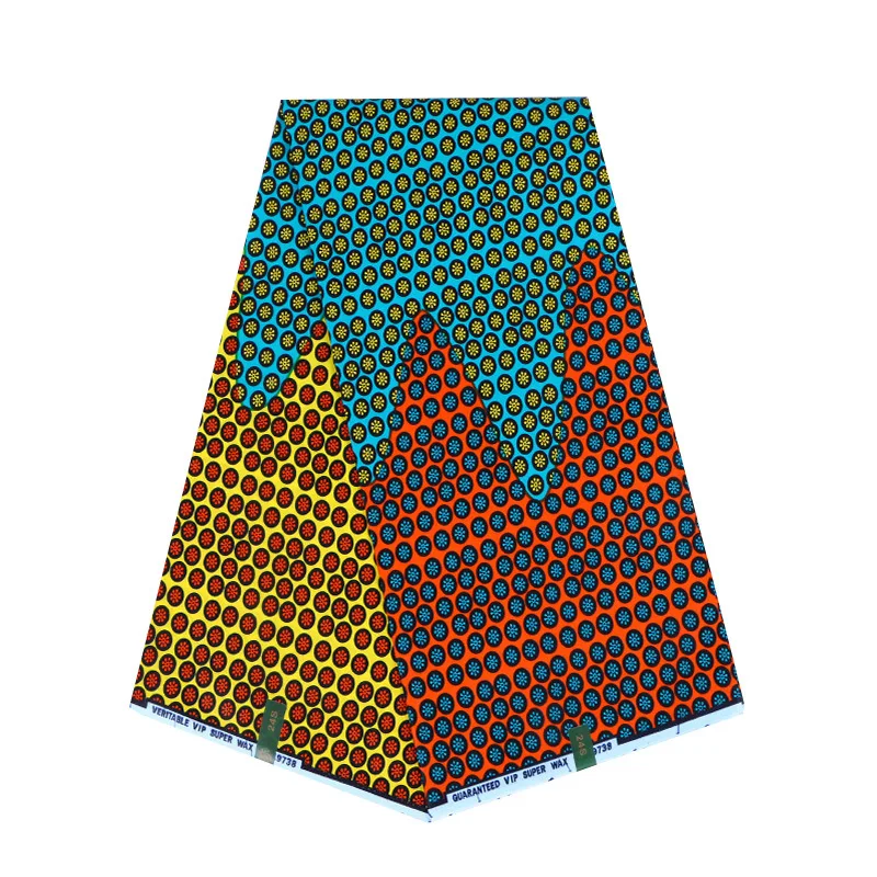 

mylb African Polyester Wax Prints Fabric 2019 Wax High Quality 6 yards African Fabric for Party Dress