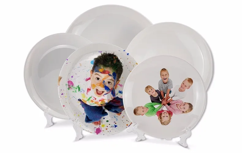 

3d sublimation Moonlight Ceramic Plate 6" work with 3d heat press no picture printed 40pcs package