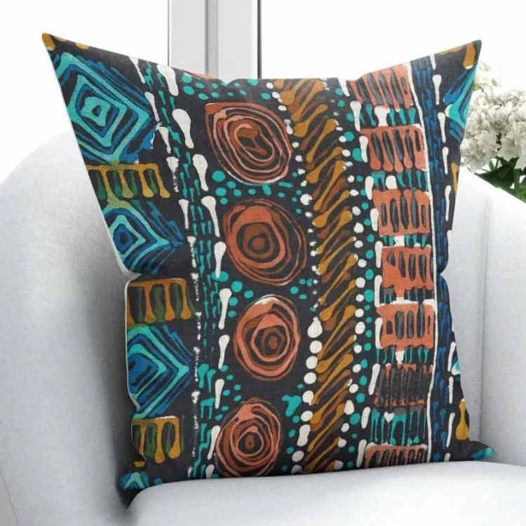 

Else Green Orange Triangle Circle Geometric Aztec Lines 3D Print Throw Pillow Case Cushion Cover Square Hidden Zipper 45x45cm