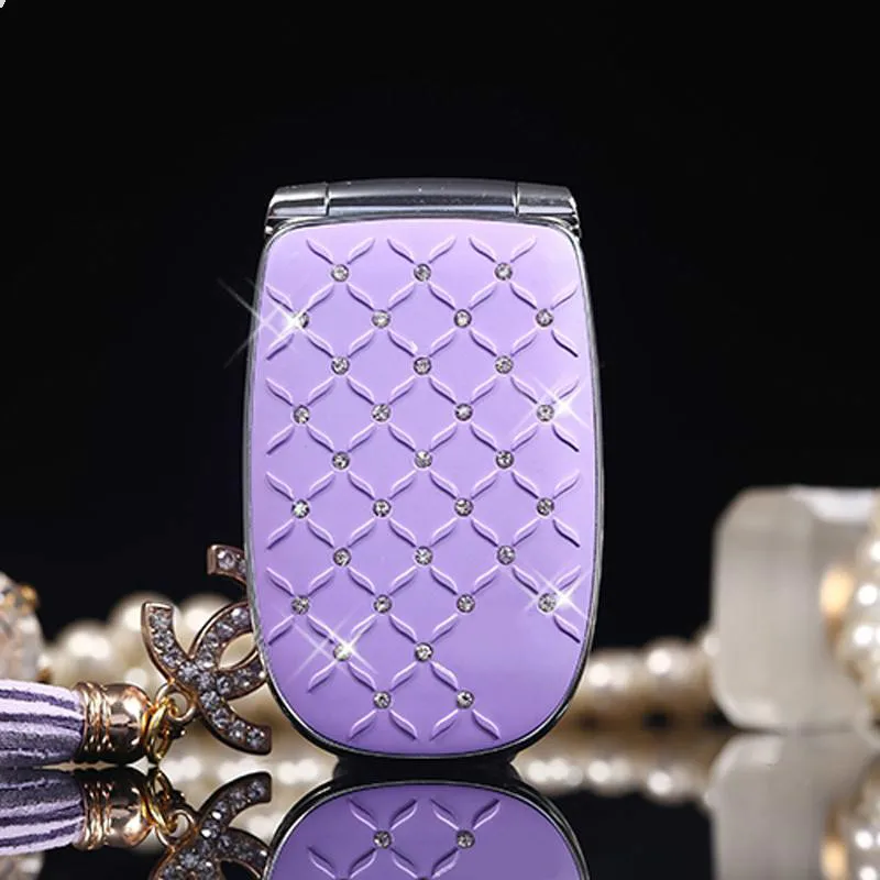 Разблокированный флип-телефон W11 русская клавиатура с милыми бриллиантами для