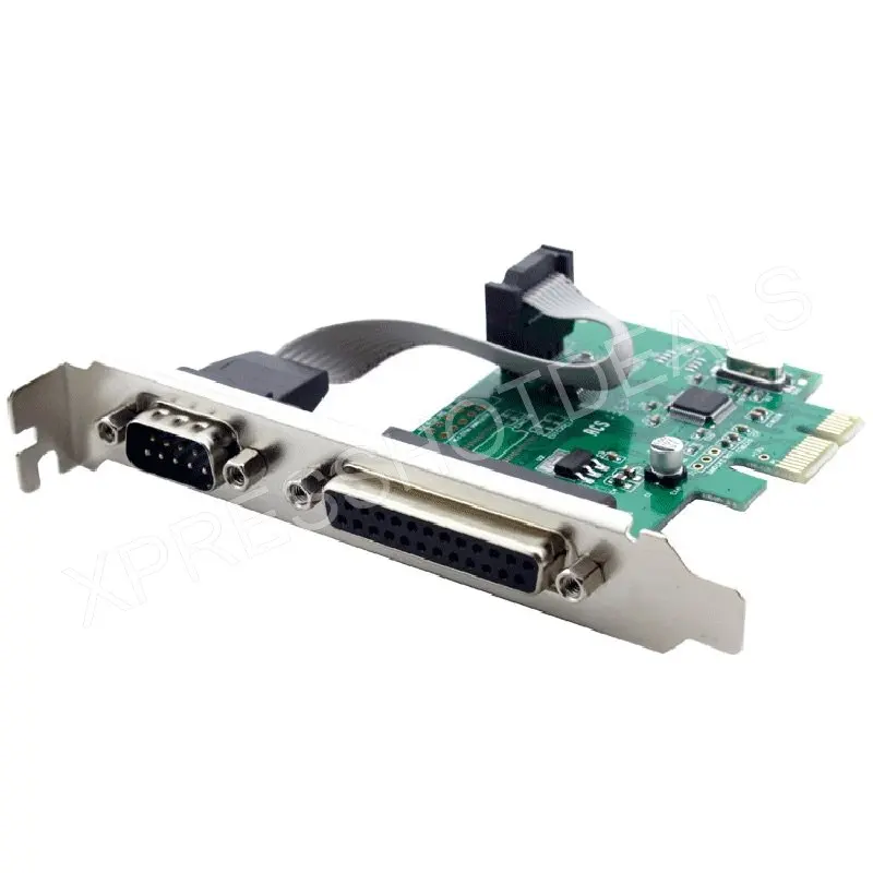 Адаптер порта LPT для параллельного принтера PCI E Express Serial COM DB9 RS 232 + DB25|lpt port adapter|pci