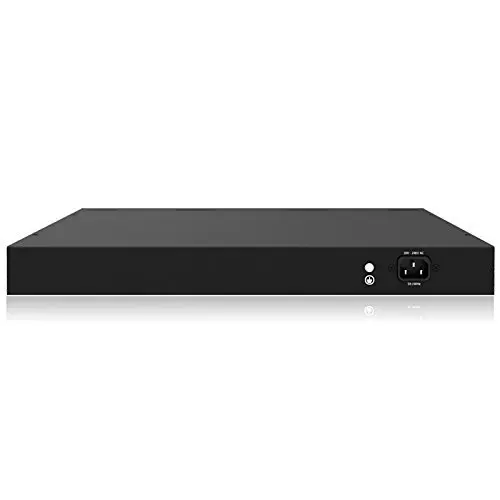 SECUPOE 24 портовый PoE коммутатор 10/100 м 2 гигабитный SFP Uplink 802. 3af/at встроенный DC48V