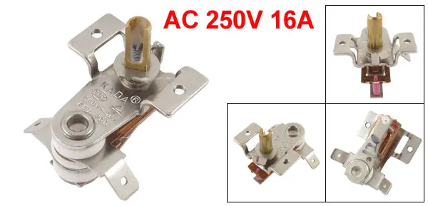 UXCELL Горячая AC 250V 16A 100 градусов Цельсия регулируемый термостат 5x13 мм вал для электрической печи KDT-200