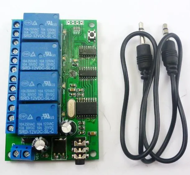 

AD22B04 New 4 Channel DTMF Audio Decoder Relay Control Commands Can Modify Remote Module