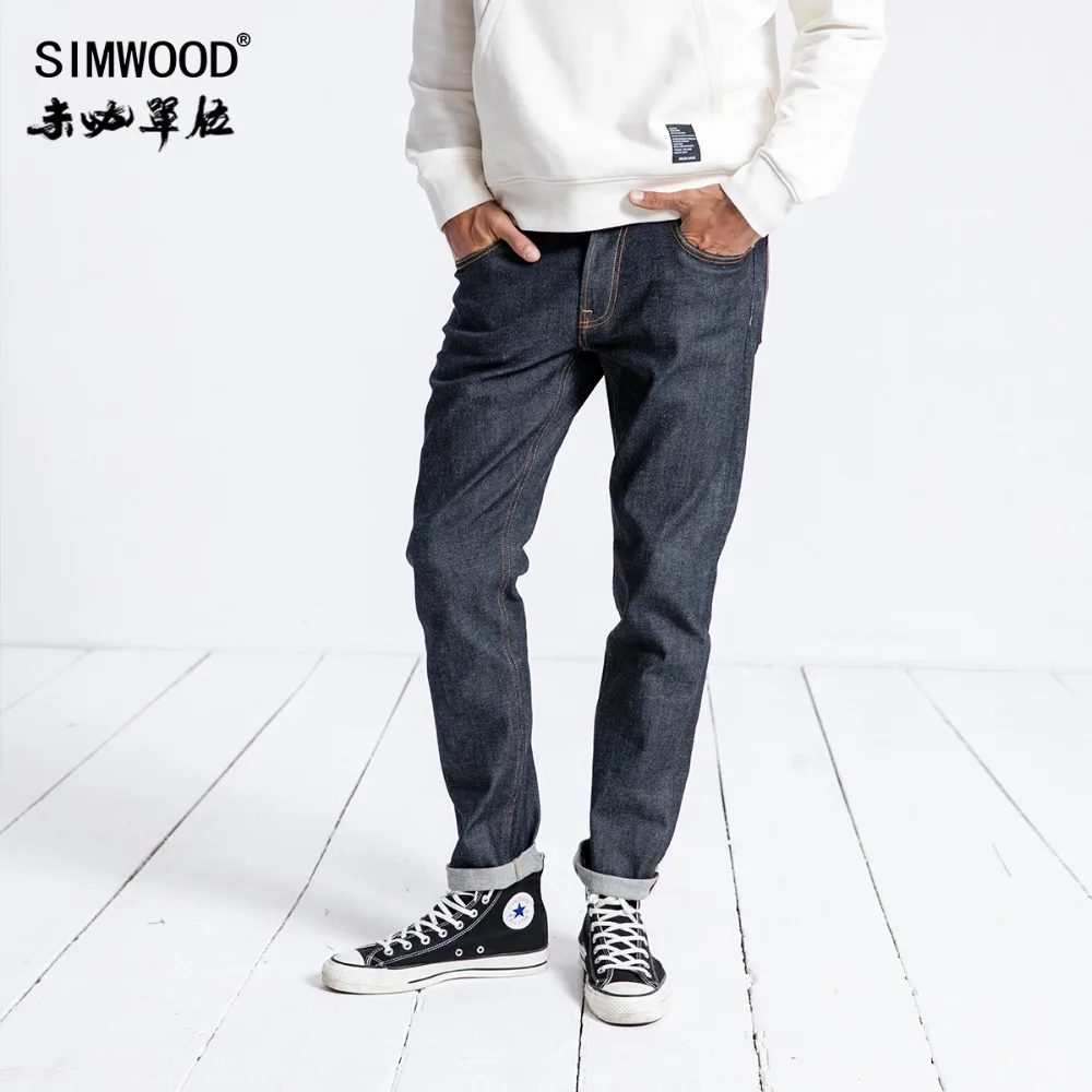 Мужские повседневные джинсы SIMWOOD облегающие джинсовый брюки 2019 штаны из денима с