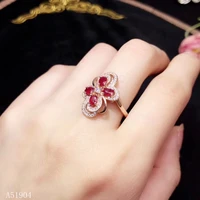 kjjeaxcmy boutique jewelry 925 sterling silver inlaid natural ruby female ring support test