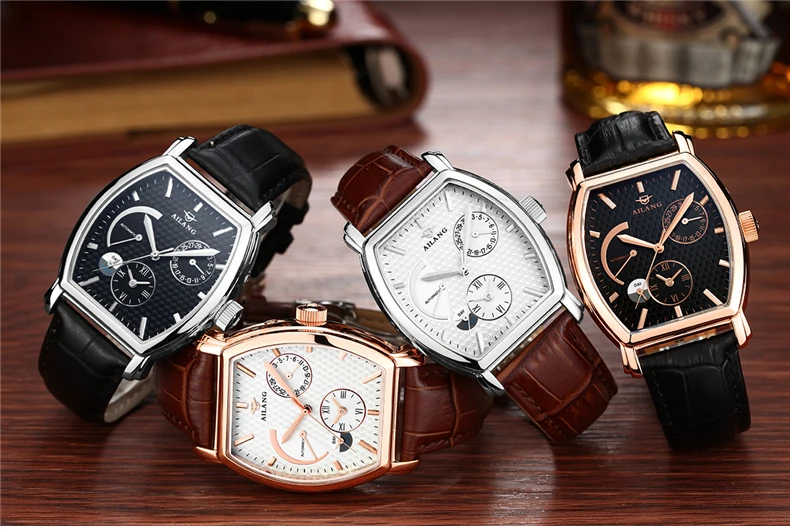 AILANG время, винтажные часы reloj, Брендовые Часы для ныряльщика, швейцарское снаряжение, дизельные спортивные роскошные мужские часы с кожаным ремешком, автоматические спортивные черные часы