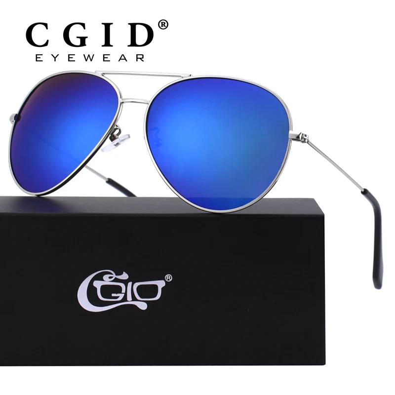 CGID Для Мужчин Поляризованные солнцезащитные очки для пилота круглые в стиле