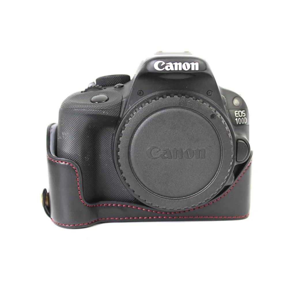 Новый чехол из искусственной кожи для Canon EOS 100D защитный камеры сумки с батарейным