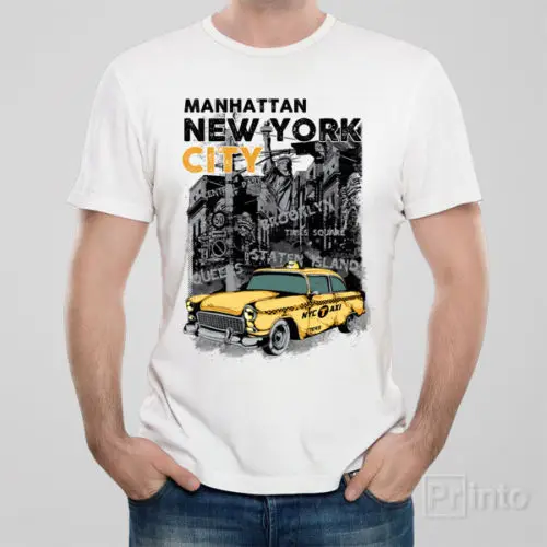

Print O-Neck Mens T shirt graphic tee - MANHATTAN NEW YORK usa present gift idea Summer Style T Shirt Men