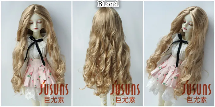 JD435 1/4 1/3 Pretty long BJD синтетический, мохеровый, для куклы парики в размере 7-8 дюймов 8-9 дюймов 9-10 дюймов и 11-12inh куклы аксессуары