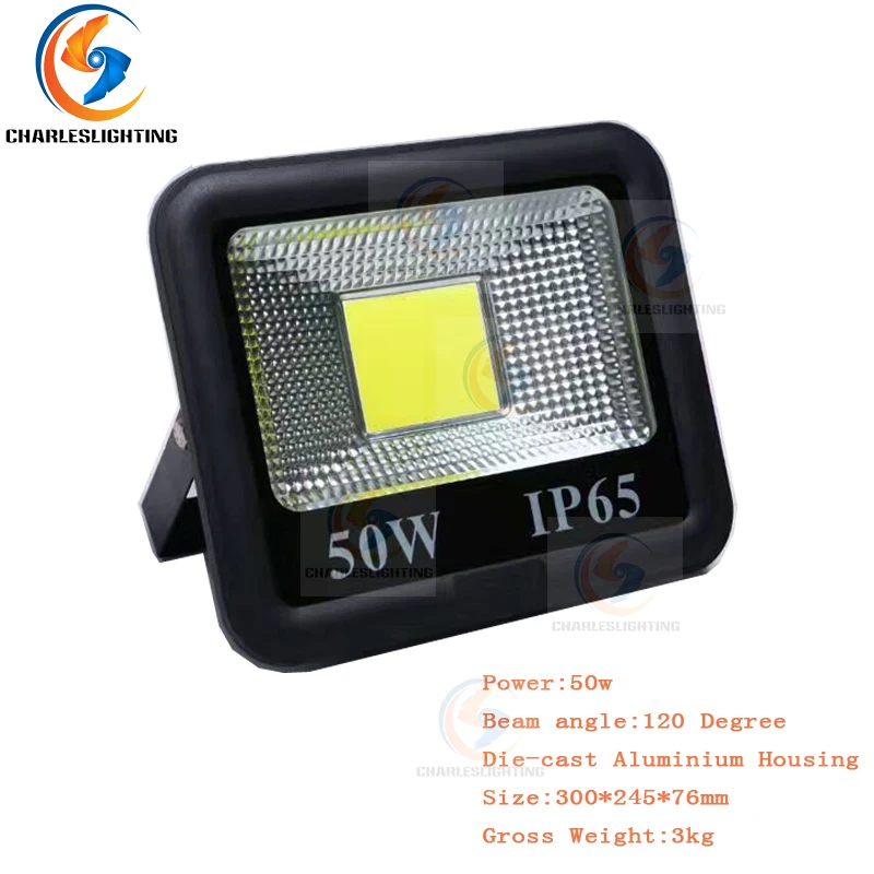 

CHARLES LIGHTING 3 Years Warranty Outdoor COB LED Flood Lights 50W For Football and Basketball Field Water Proof Grade IP65 Lamp