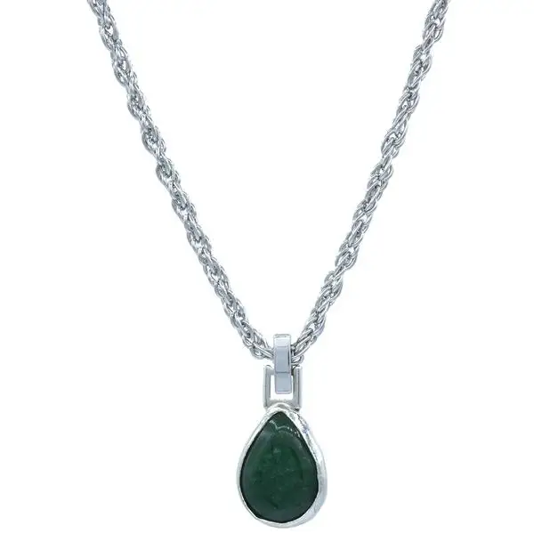 

Ожерелье GULCE DERELI, ожерелье из натурального камня с зелеными каплями, ожерелье с цепочкой, Подарочная коробка, покрытое золотом/серебром