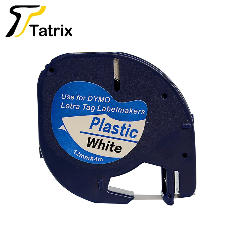 Heat Sensitive Label Tape 91201 Black on White For Dymo Thermal Labels-LT Plastic Series Use for Letra Tag Labelmakers | Компьютеры и