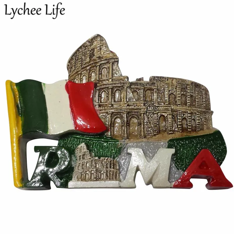 Lychee Life Italy Science магнит на холодильник, знаменитый вид, Металлическая магнитная наклейка на холодильник, сувенир, Современное украшение для дома и кухни