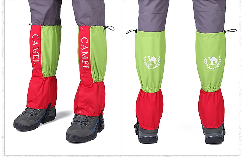 CAMEL Unisex Outdoor Hiking Gaiters Waterproof Windproof Ultralight Camping Climbing Cycling Snow Skiing Legging Shoes Covers