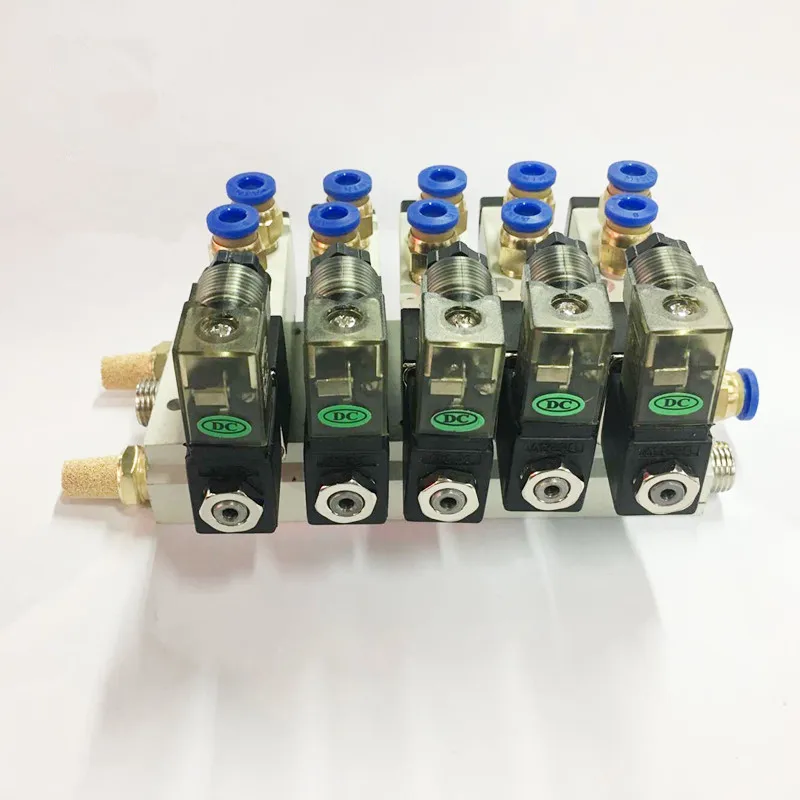 Airtac 5 way/6way 4V110 06 со светодиодным индикатором Quintuple электромагнитные клапаны w