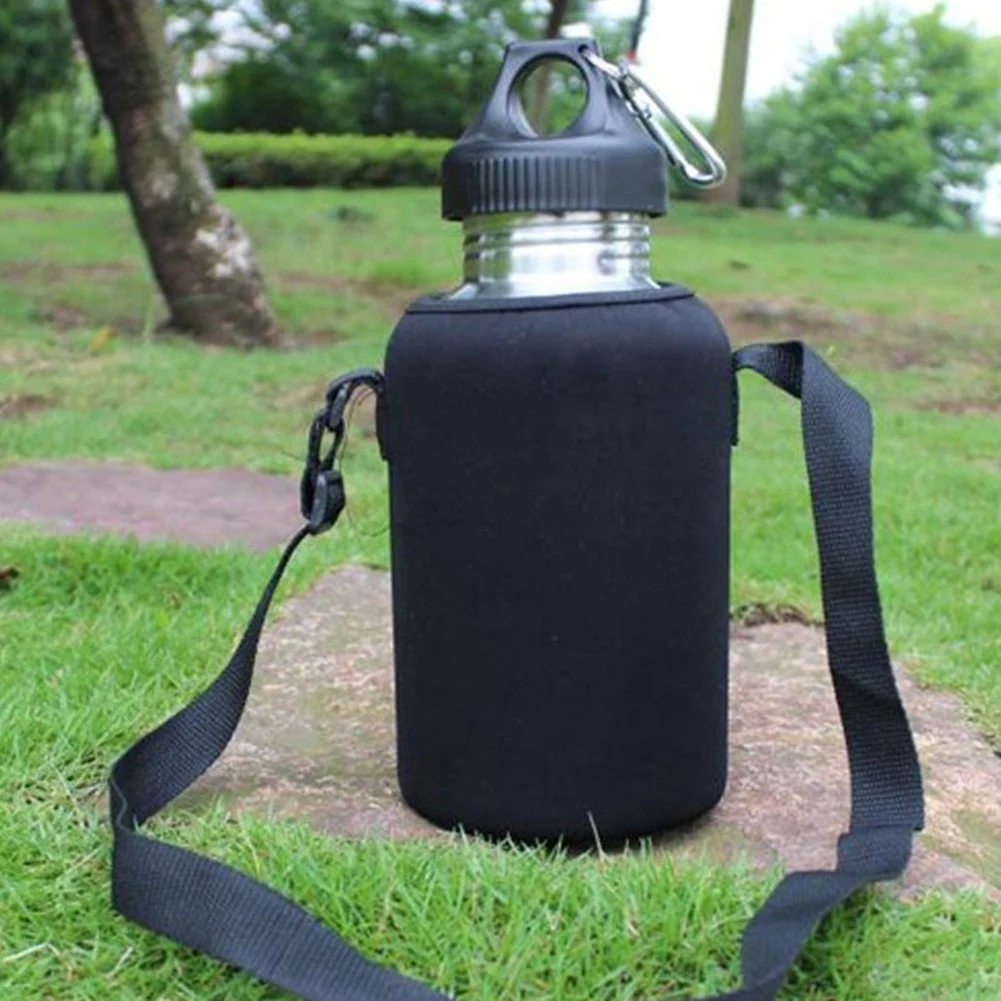 2L/2000 мл дорожная бутылка для чая и воды из нержавеющей стали, кружка с изолированным держателем для сумки
