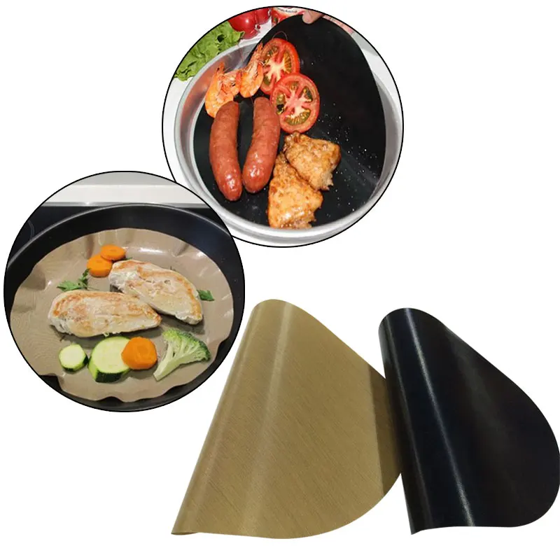Non-stick Round Pan Mat liner Sheet Kitchen Baking Pad Cooking Liners BBQ Mats Tool gadgets 2 PCS | Дом и сад