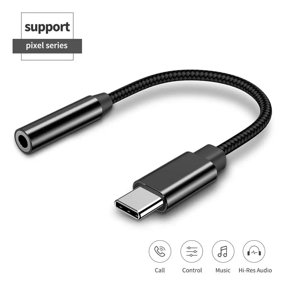 USB Type-C to 3.5mm Headphone Jack AUX Audio Cable Adapter for Samsung LG Nexus Oneplus Nokia Xiaomi Huawei Type C Smart Phones | Мобильные
