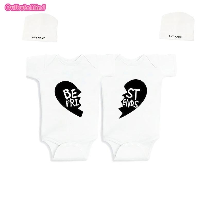 Culbutomind/милый детский Забавный комбинезон для Близнецов с надписью Best Friends wtih Custom