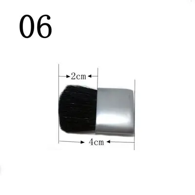 Silver 1PCS ZHANGDI, новинка, хорошее качество, низкая цена, 1 шт., 7 стилей, волосы животных, маленькие румяна, рассыпчатая пудра, Кисть для макияжа, инструменты для макияжа Z230030 - Handle Color: Silver 1PCS