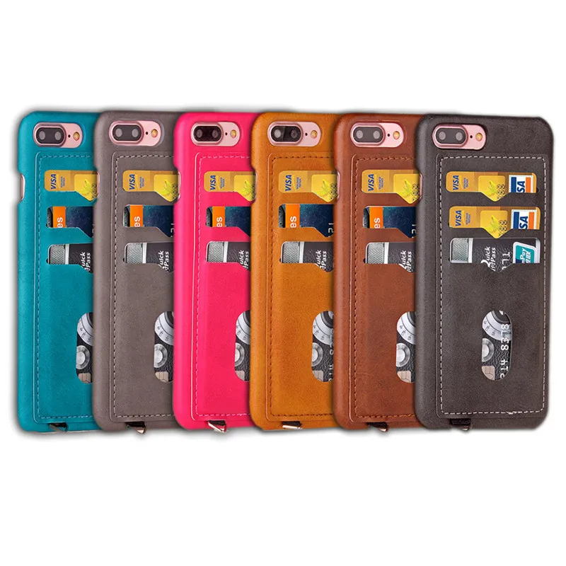 100pcs/lot PU+PC Case for iPhone X Strips Simple Style Card Cover 6 6plus 6S 6Splus 7 7plus 8 8plus |