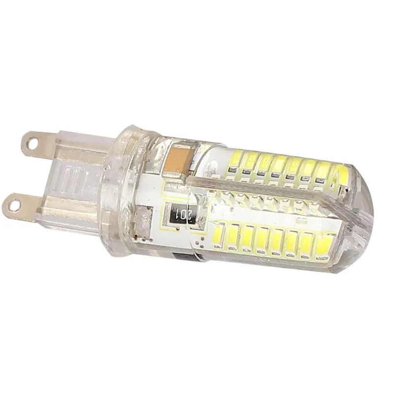 1x220V 230V G9 4 Вт силиконовый 64 светодиодный лампы SMD3014 кукурузы лампа Светодиодный
