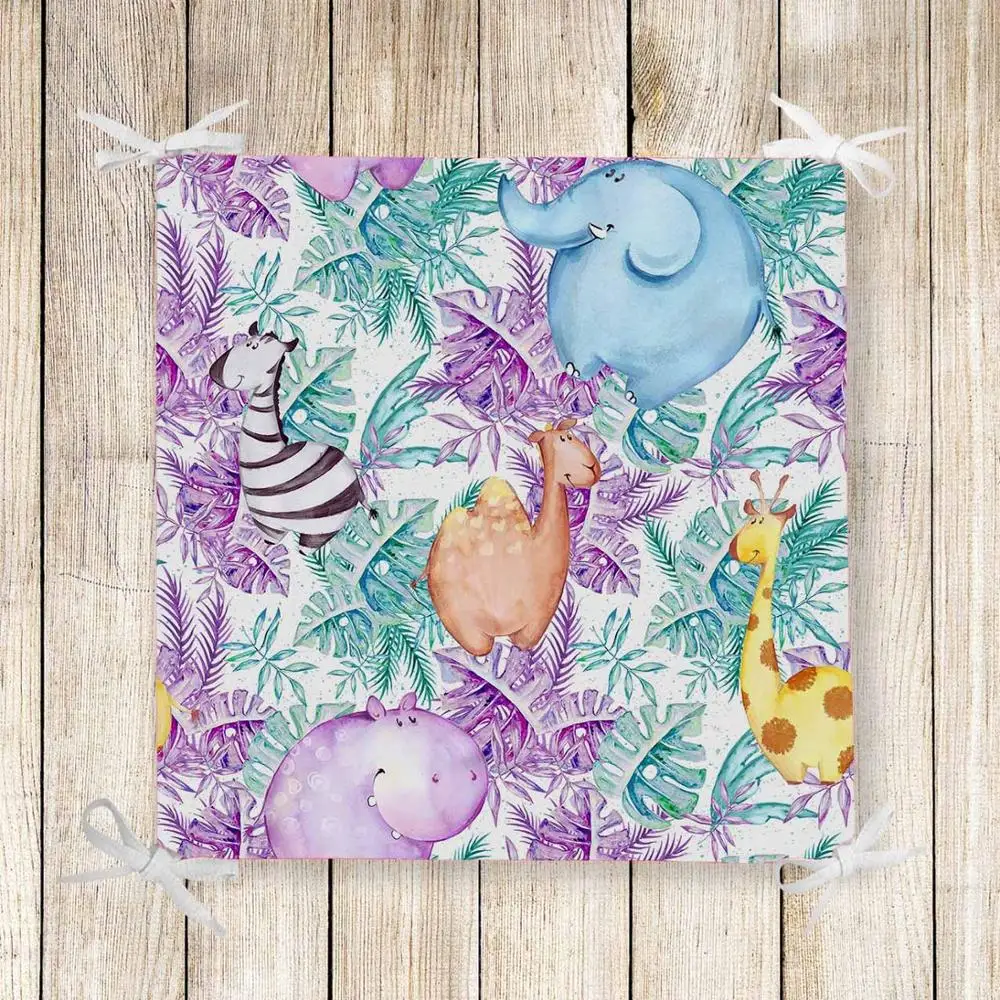 Pad Seat Cushion Soft Memory Foam Full Lenght Ties Non Slip Washable Zipper
