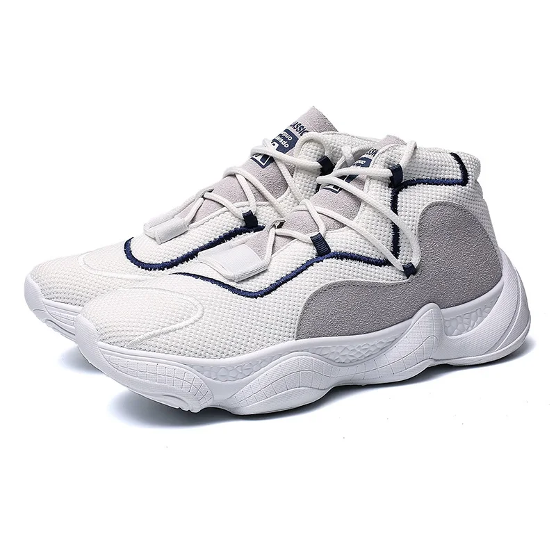 Весна Для мужчин s уличные туфли на плоской подошве Повседневное High Top Sneaker