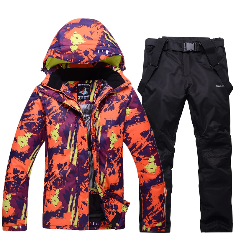 

Outdoor Warm Unsex Ski Suit Sets Jacket Waterproof Windproof Breathable Climbing Mountain Winter Outdoor Snowboarding Ski Suit