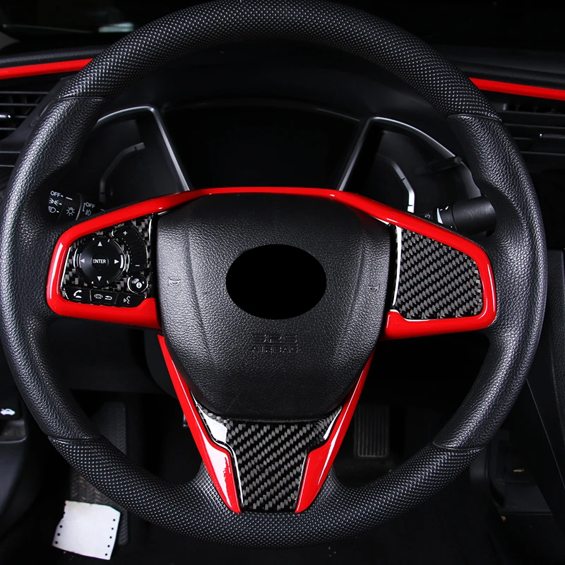 Углеродное волокно автомобиля центр шестерни накладки на панель для Honda Civic 2016 2017