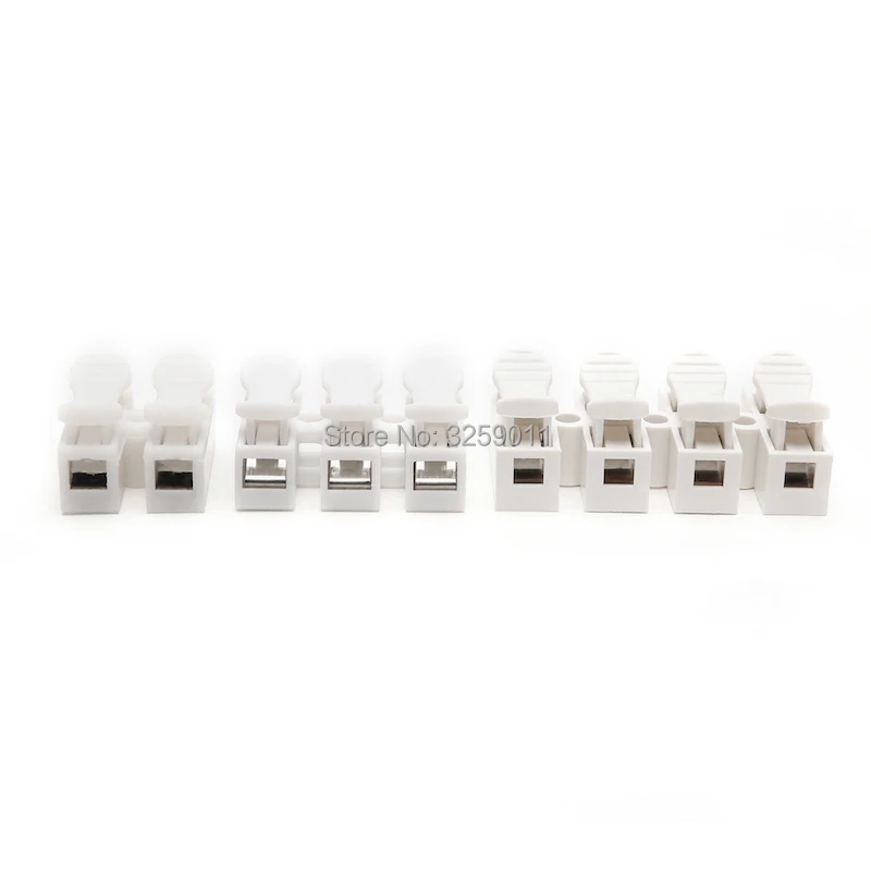 

60PCS Quick Splice Lock Wire Connectors Push Type Wire Connector Butt Joint Terminal Blocks white ch-2 ch-3 ch-4 Assortment kit