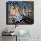 Холщовые плакаты Xue Wang с дом с привидениями, художественная картина на стену, декоративная картина, Современное украшение для дома, аксессуары HD