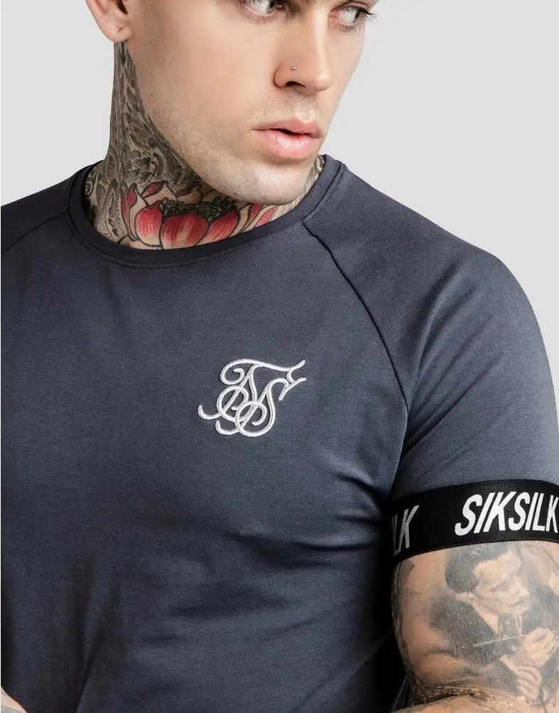 SikSilk Deep Black Tech Tee мужские футболки