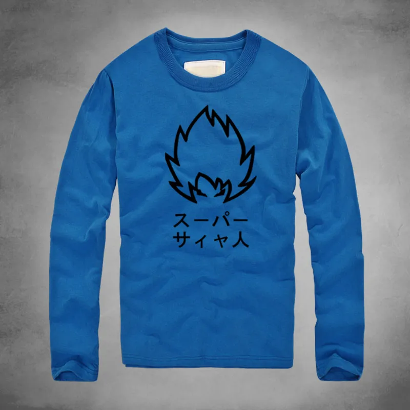 1 Сон Гоку Супер Saiyan футболка с печатью футболки японского аниме слова Dragon Ball Z