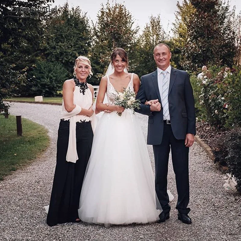 Богемные Романтические свадебные платья с глубоким v-образным вырезом кружевное