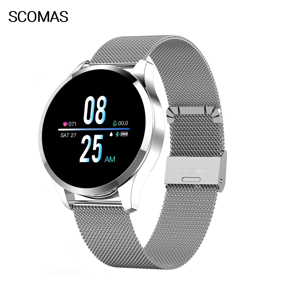 Смарт часы SCOMAS Q9 IP67 водонепроницаемые 1 22 &quotцветной экран монитор сердечного