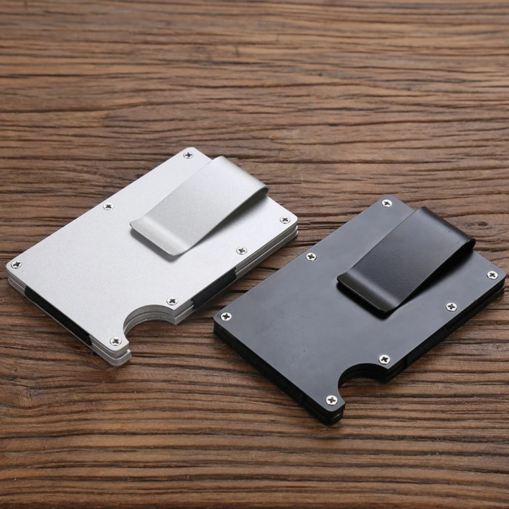 Модный металлический держатель для кредитных карт органайзер с клипсой денег|metal