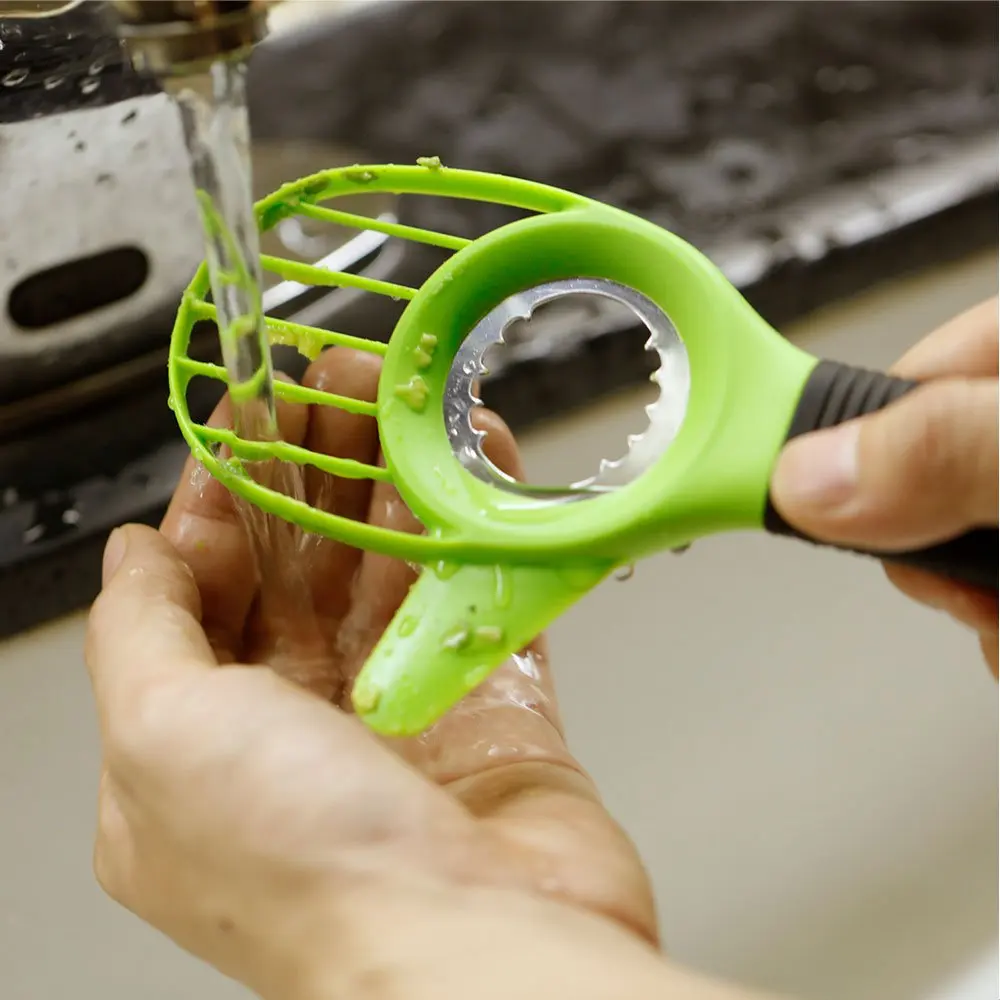 3 in 1 Avocado Slicer Tool Works as a Splitter Pitter and Cutter knife peeler scoop with Comfort-Grip Handle (Green-Slicer) | Дом и сад