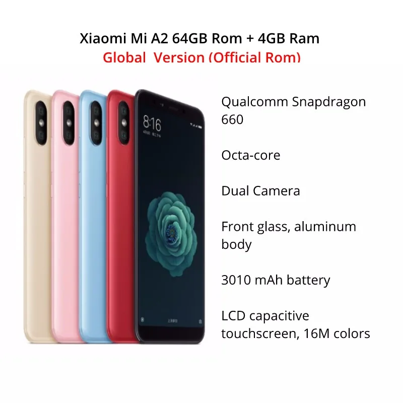 Global Version Xiaomi Mi A2 64GB ROM 4GB RAM (Brand New and Sealed) mia2 64gb | Мобильные телефоны и аксессуары