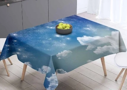 Еще скатерть синее небо Морская ракушка звезда 3d моющаяся Пылезащитная плотная