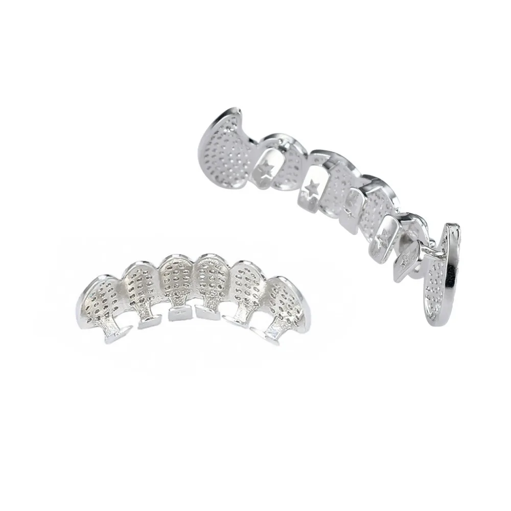 MATHALLA Micro Pave стиль клыки Иисус Grillz с Bling AAA кубический цирконий камень грили