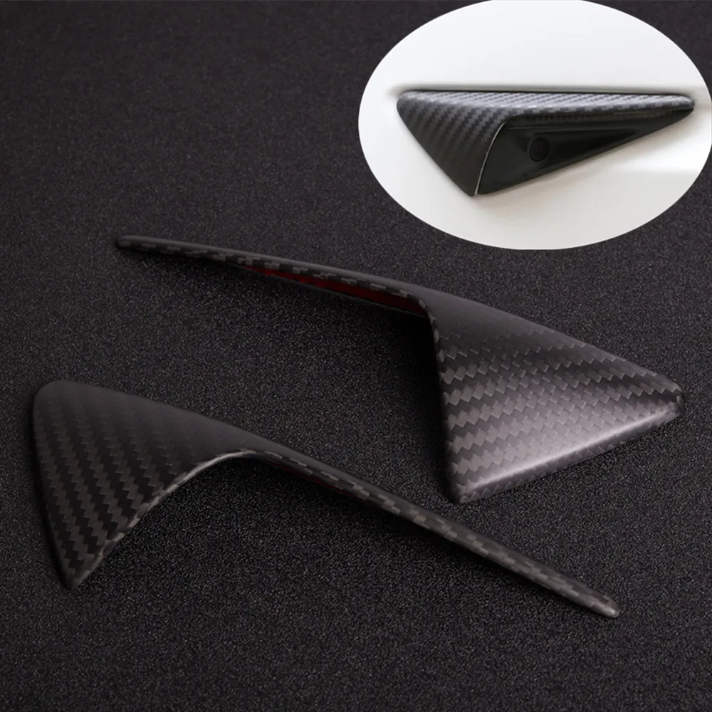 Настоящее углеродное волокно для Tesla Model X S 3 модель Y 2016 2020 боковая камера маркер