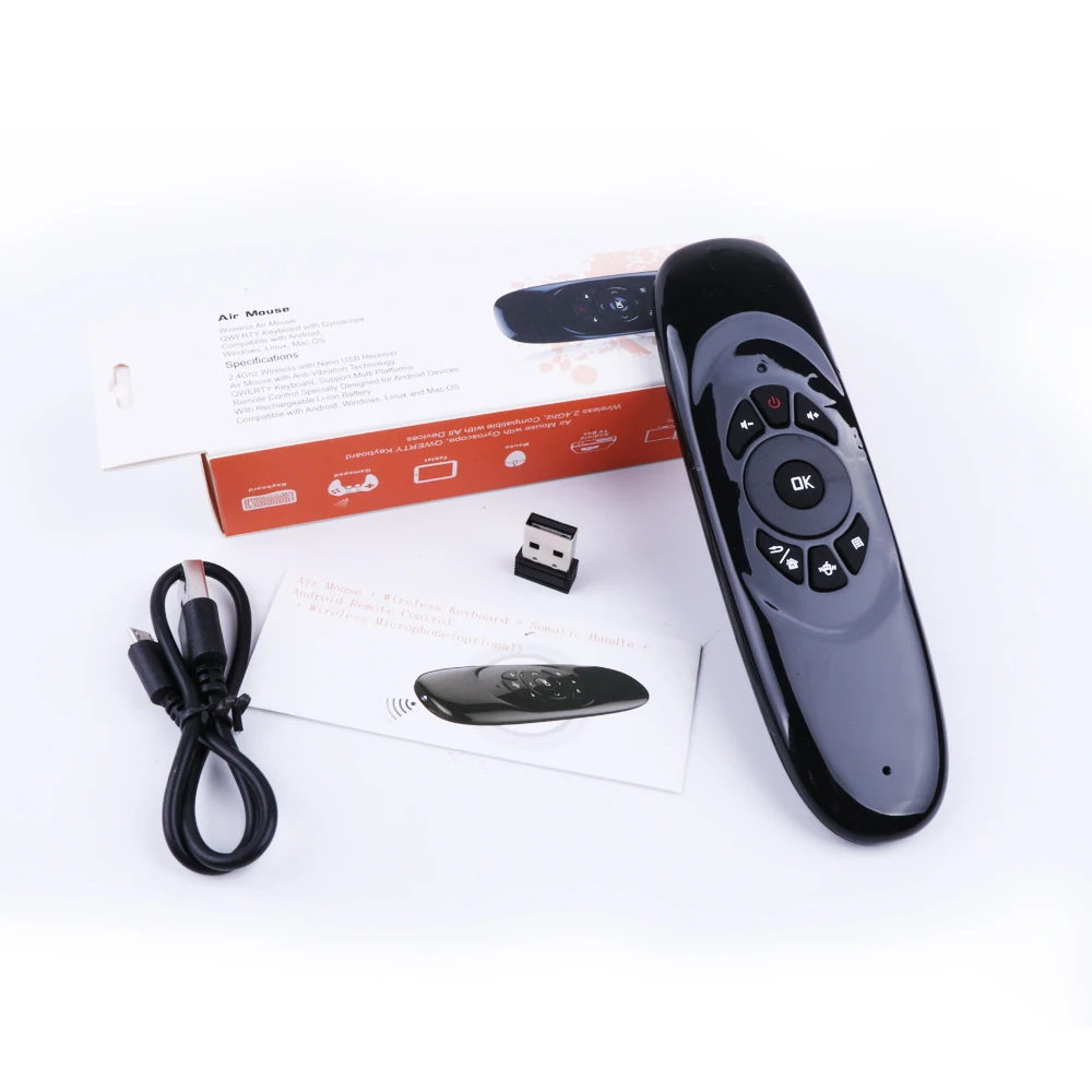 C120 2 4G мини беспроводная клавиатура гироскоп Air Fly мышь Универсальный пульт