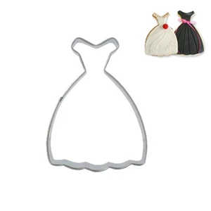 Форма для выпечки для платьев, формы для набор из пресса для бисквитов и айсинга, штамп из нержавеющей стали, десертные украшения, кухонные инструменты оптом