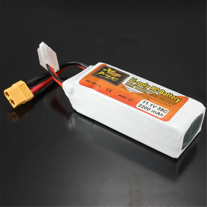 Аккумуляторная батарея ZOP Power 11 1 В 2200 мАч 3 S 35C Lipo Разъем XT60 для радиоуправляемого