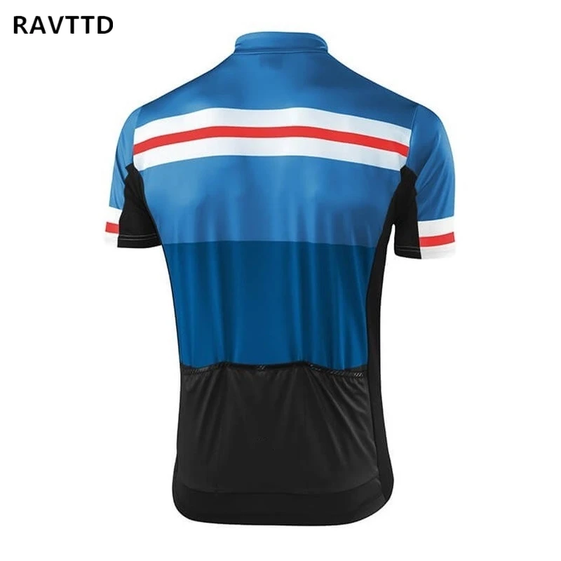 Синие комплекты велосипедных Джерси 2018 одежда для велоспорта быстросохнущие
