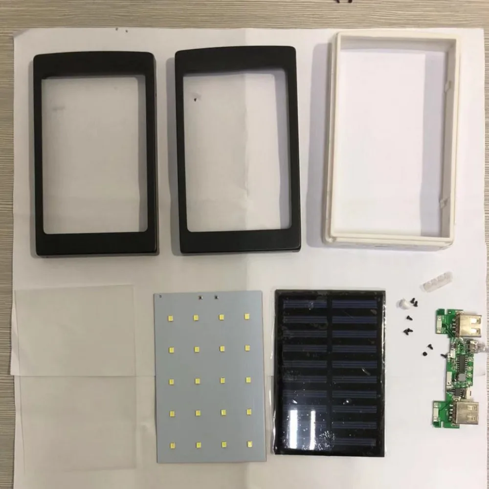 Портативный двойной USB косметическая пудра Bank Case 5x18650 Внешний батарея зарядное