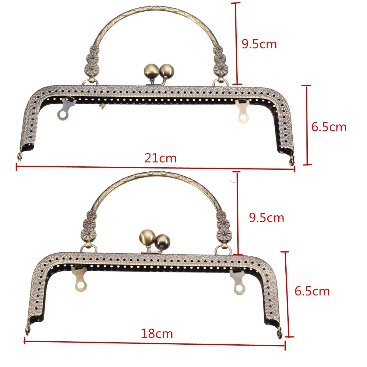 Винтажная рамка с застежкой в виде поцелуя для шитья сумок и кошельков 18 дюймов 21